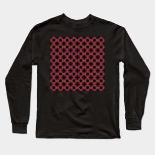 Abstract Pink, Orange and Yellow Circle Pattern Long Sleeve T-Shirt